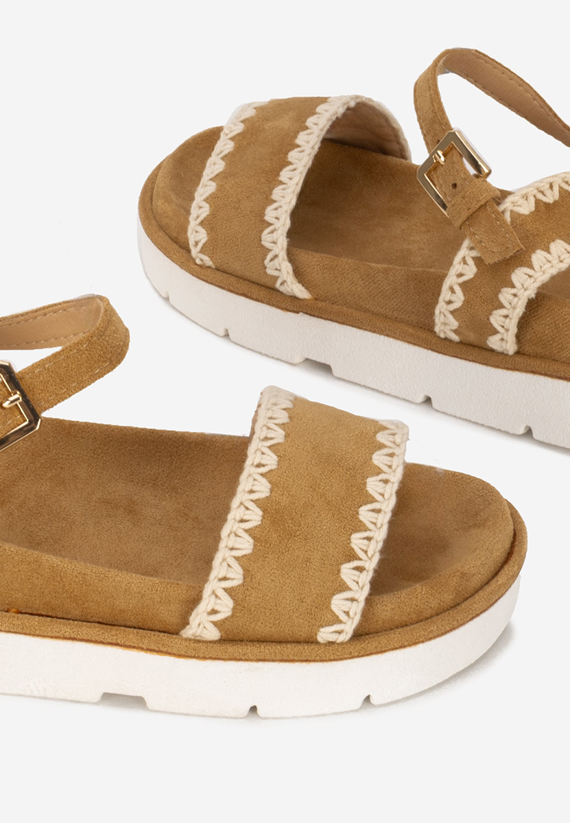 Sandale cu platformă Vespera camel