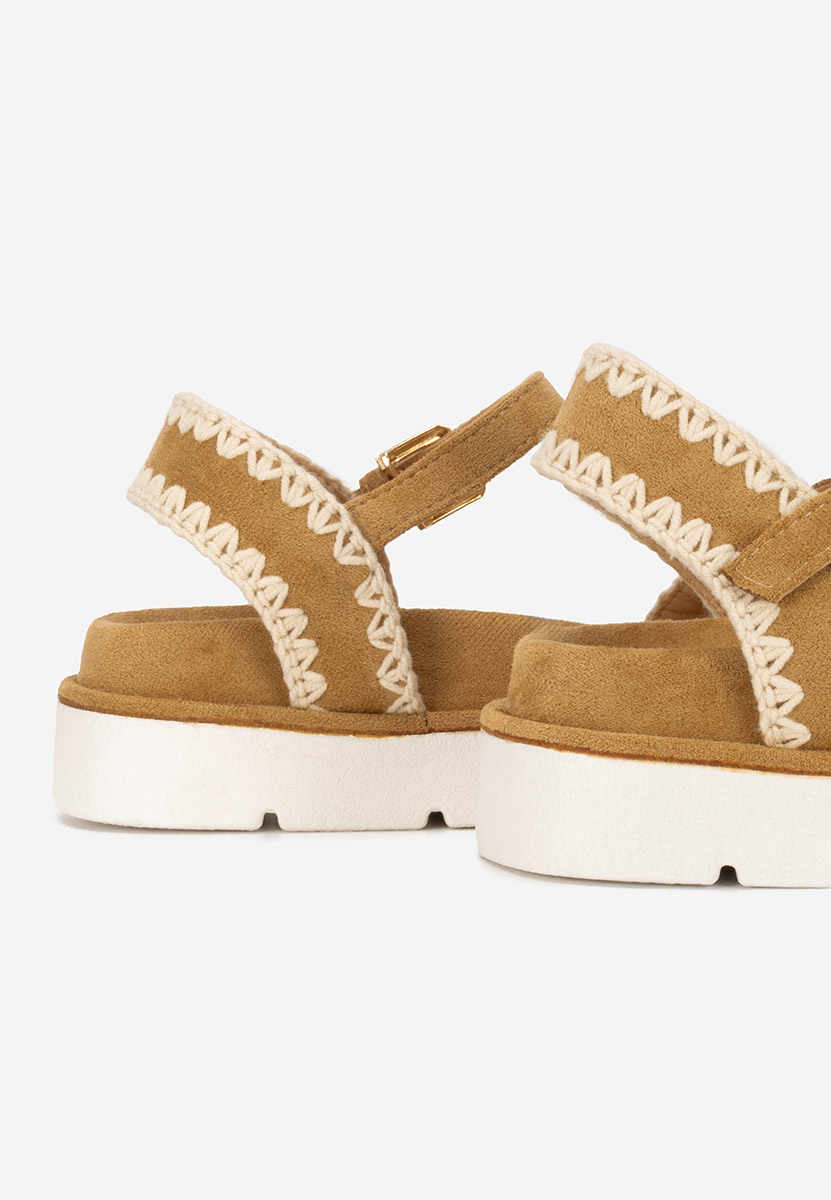 Sandale cu platformă Vespera camel