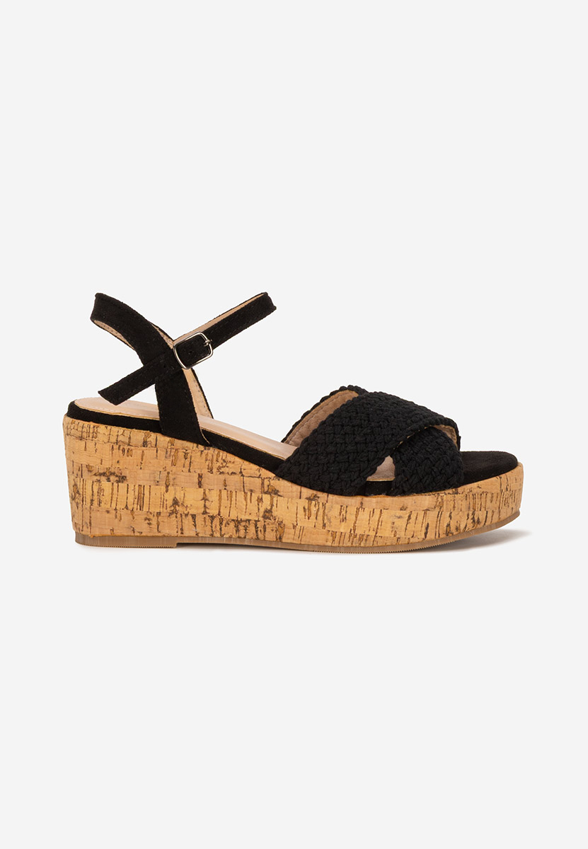 Sandale cu platforma Yarea negre