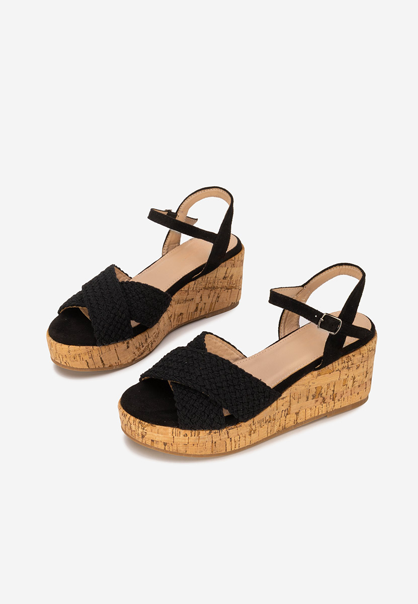 Sandale cu platforma Yarea negre