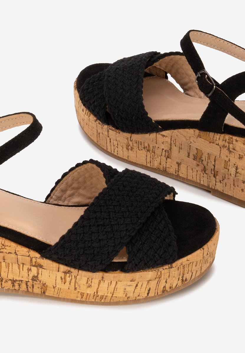 Sandale cu platforma Yarea negre