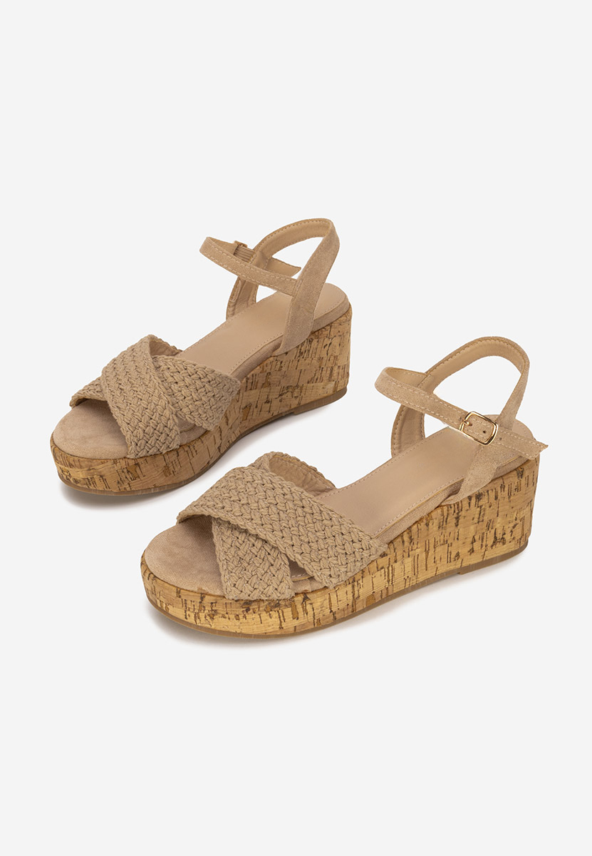 Sandale cu platforma Yarea kaki