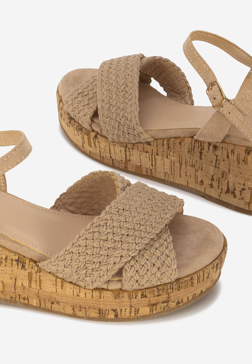 Sandale cu platforma Yarea kaki
