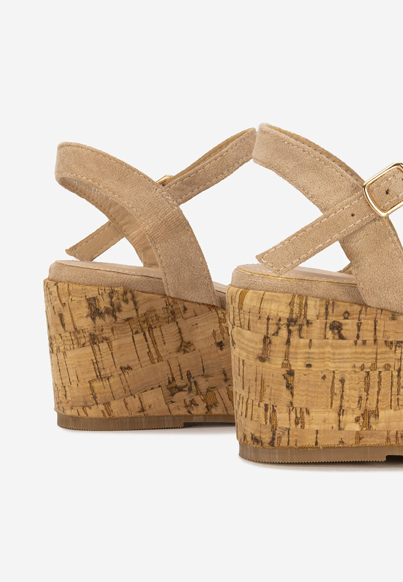 Sandale cu platforma Yarea kaki