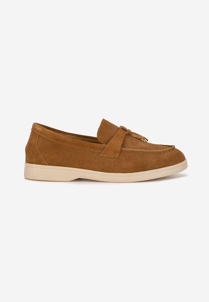 Mocasini piele intoarsa Ortansa camel