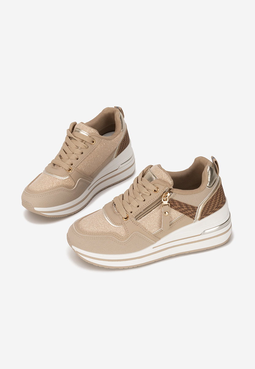Sneakers cu platforma Snuvira kaki