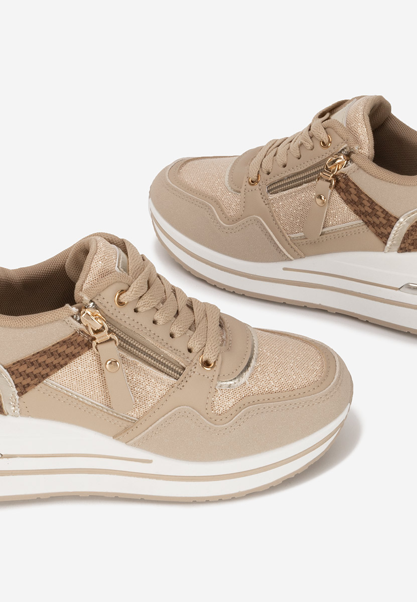 Sneakers cu platforma Snuvira kaki