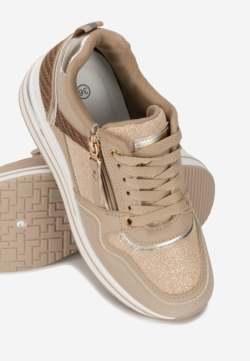 Sneakers cu platforma Snuvira kaki