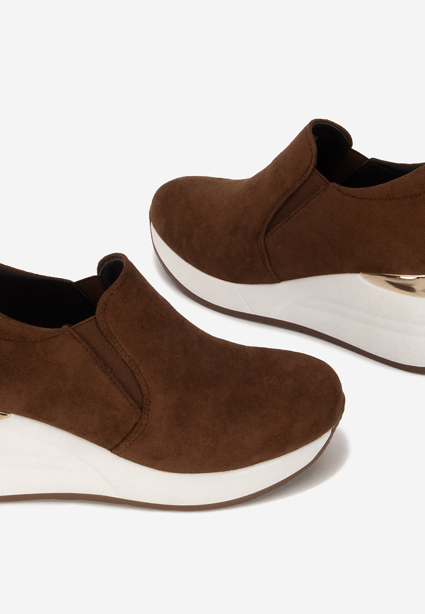 Pantofi casual cu platformă Leanne maro