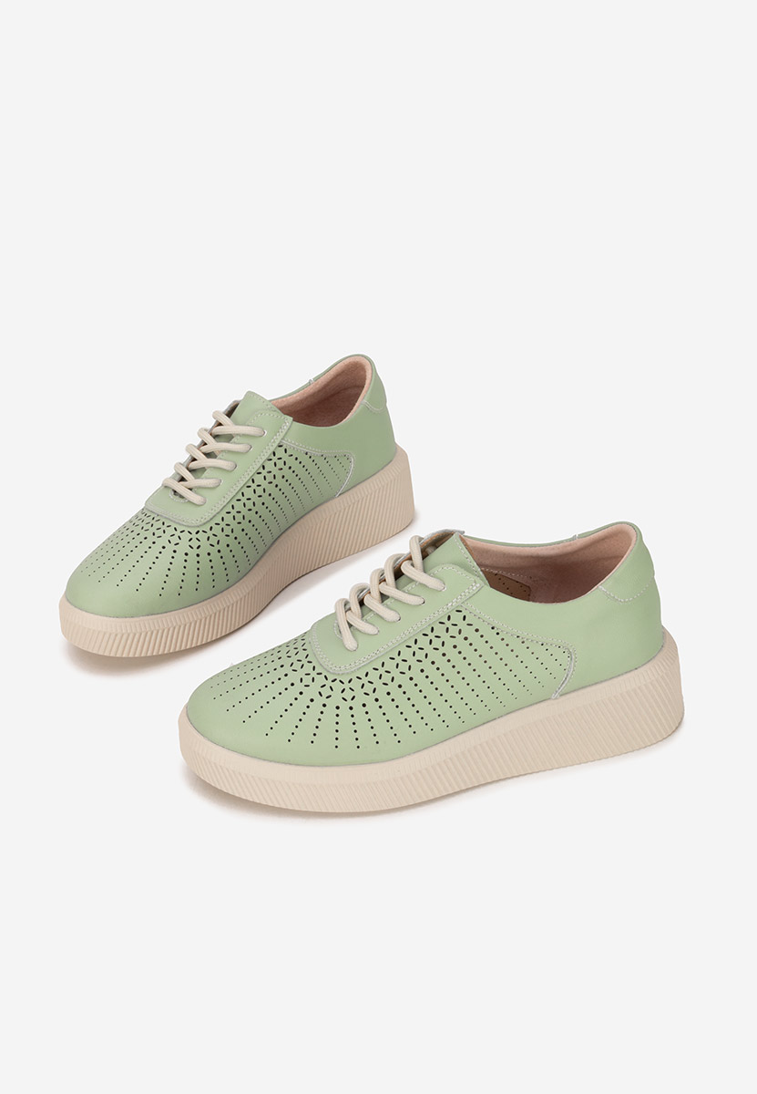Sneakers dama piele Oleiana verzi