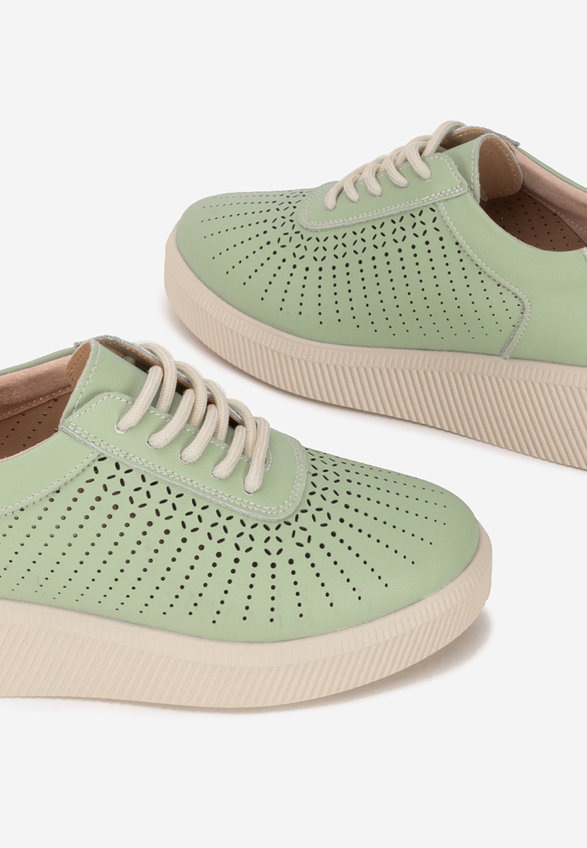 Sneakers dama piele Oleiana verzi