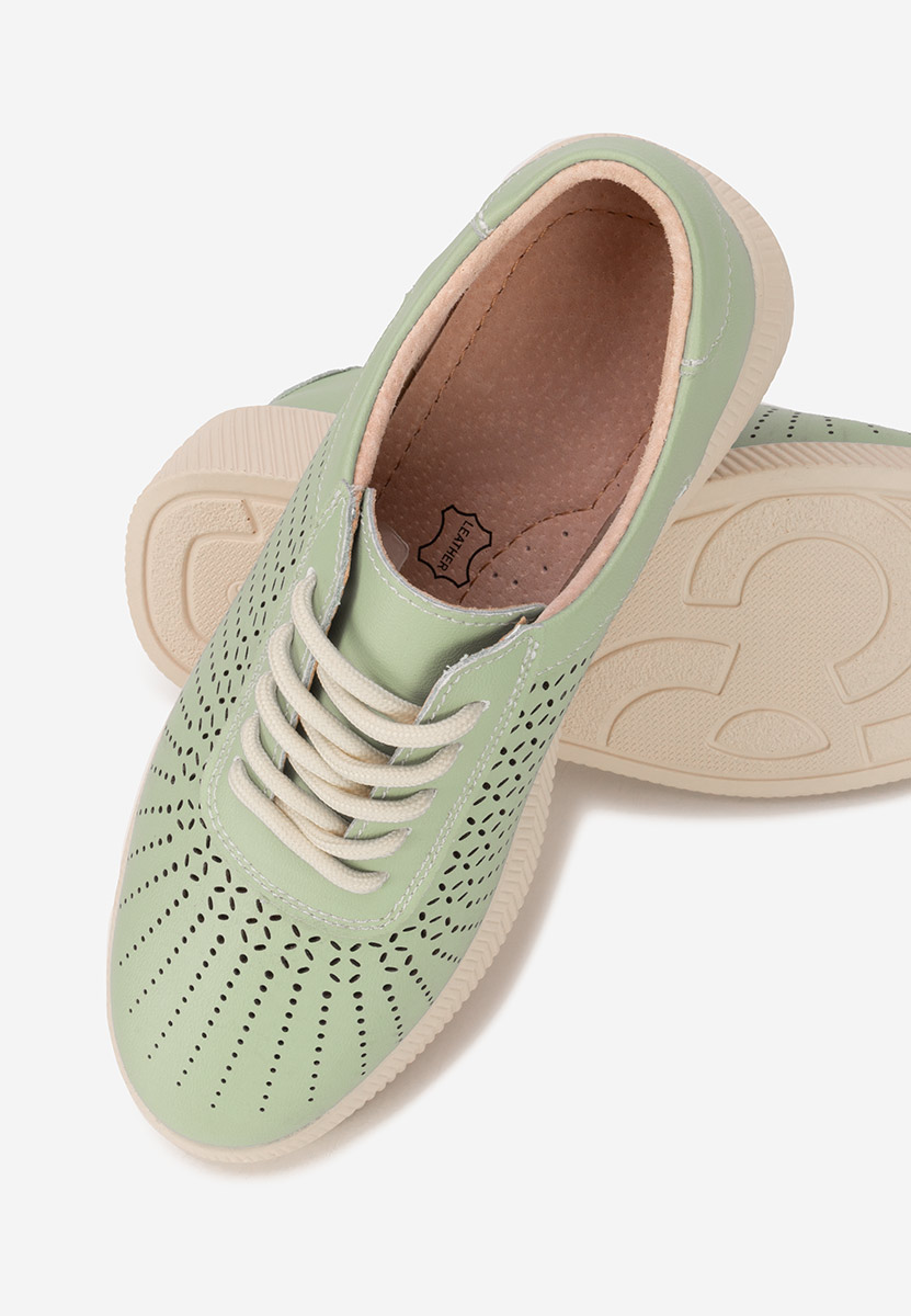 Sneakers dama piele Oleiana verzi