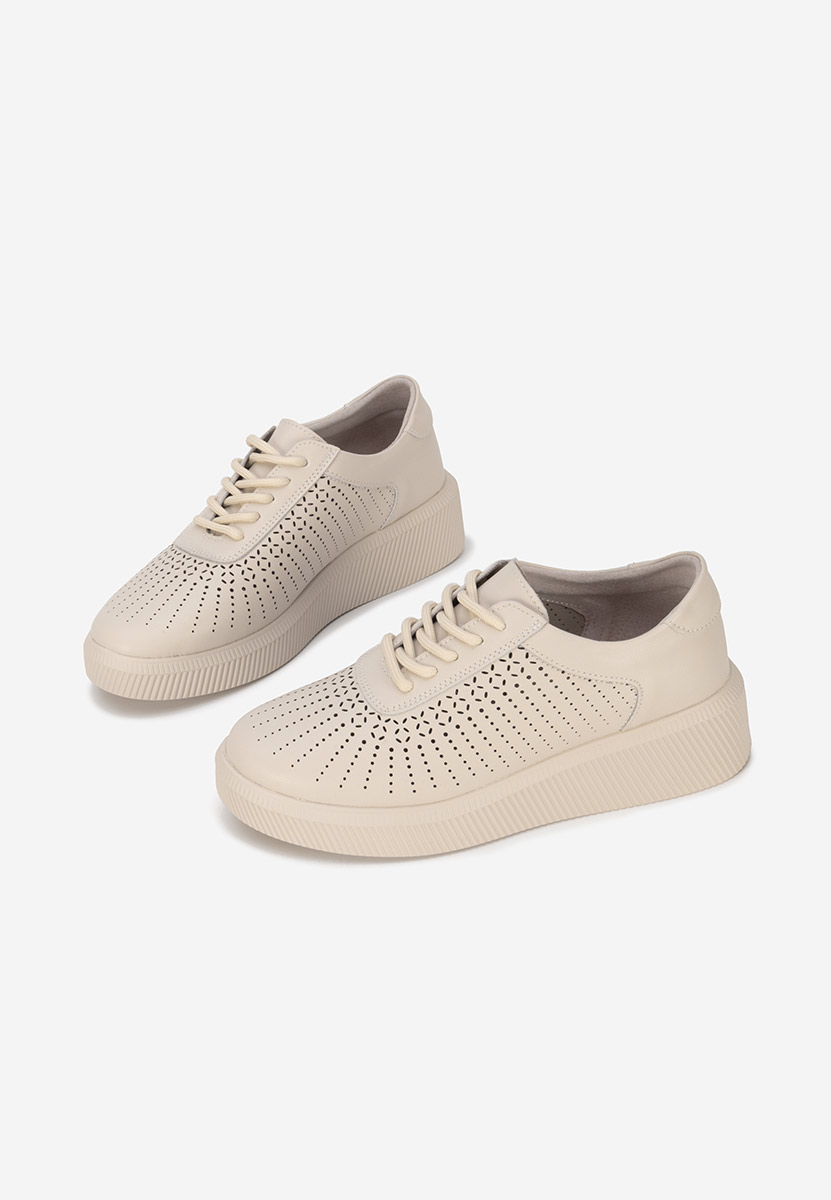 Sneakers dama piele Oleiana bej