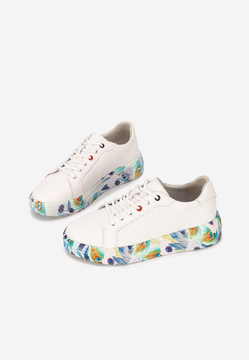 Sneakers dama piele Sandrina albi