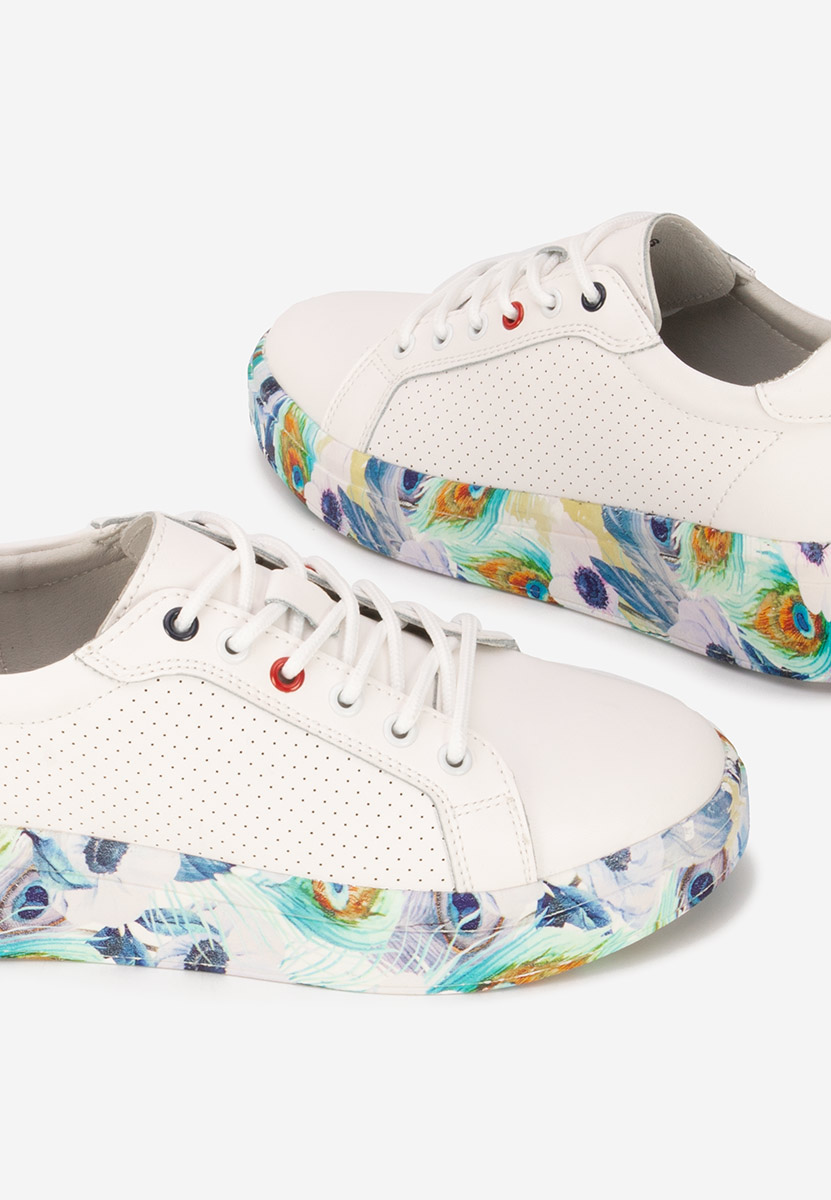 Sneakers dama piele Sandrina albi
