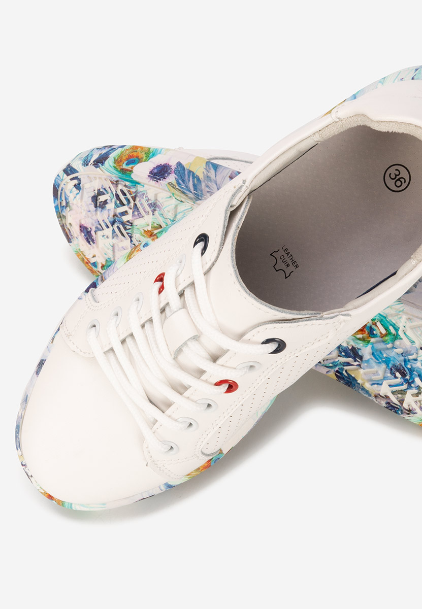 Sneakers dama piele Sandrina albi