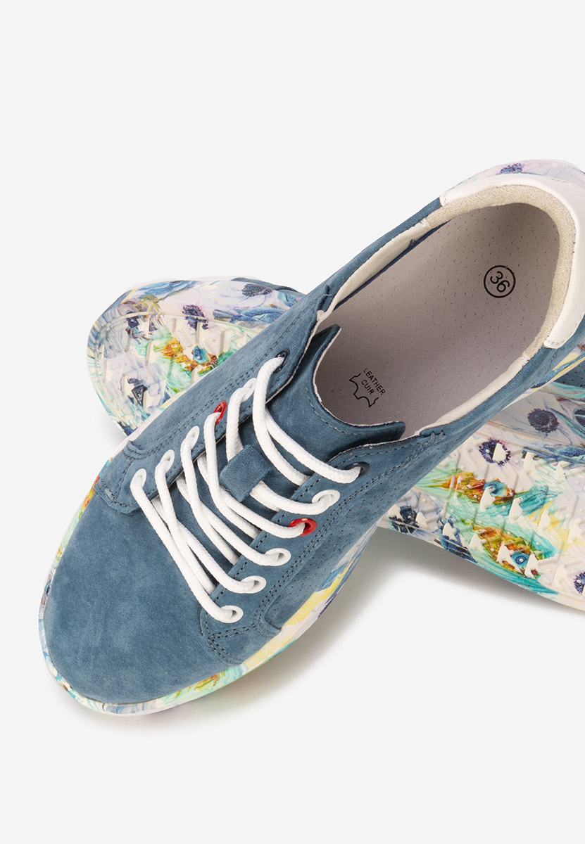 Sneakers dama piele Sandrina albastri