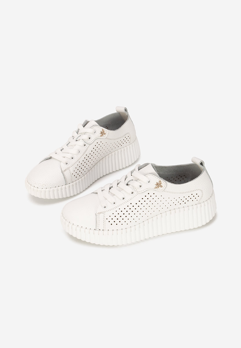 Sneakers dama piele Anaika albi