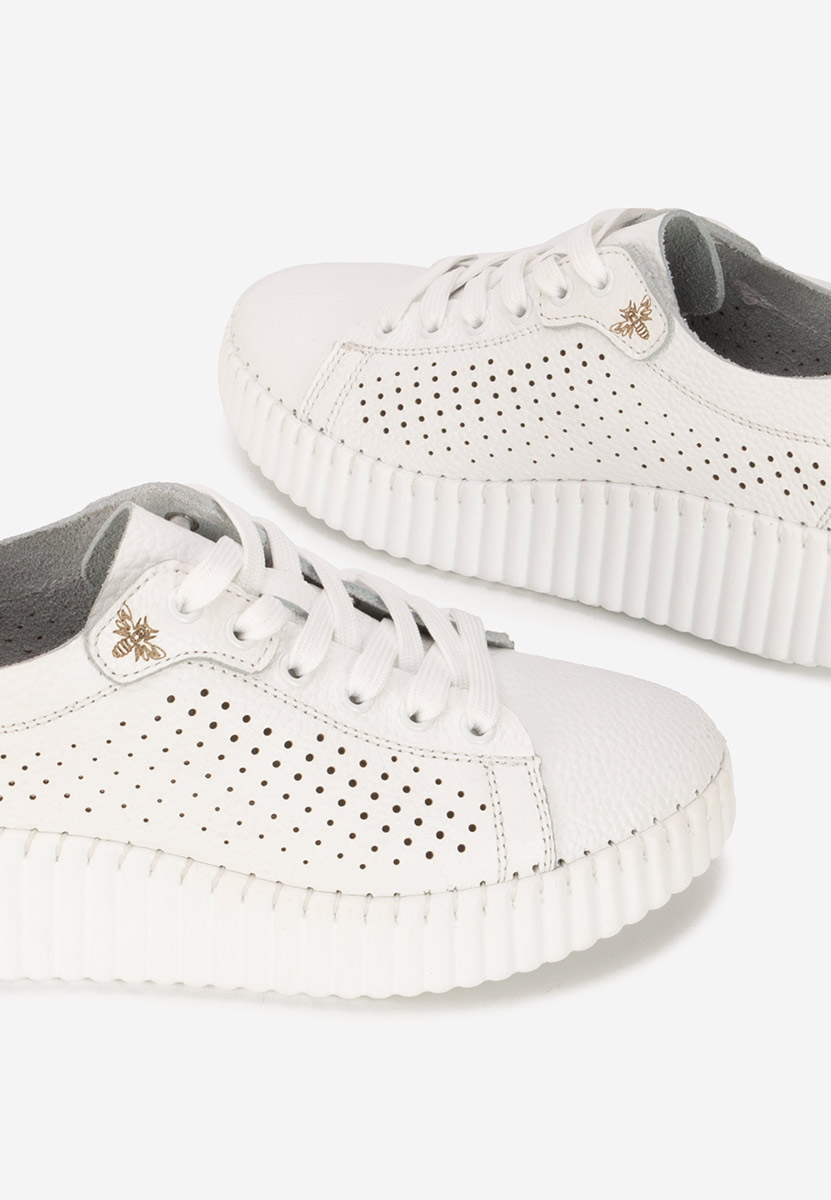 Sneakers dama piele Anaika albi