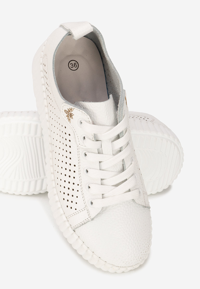 Sneakers dama piele Anaika albi