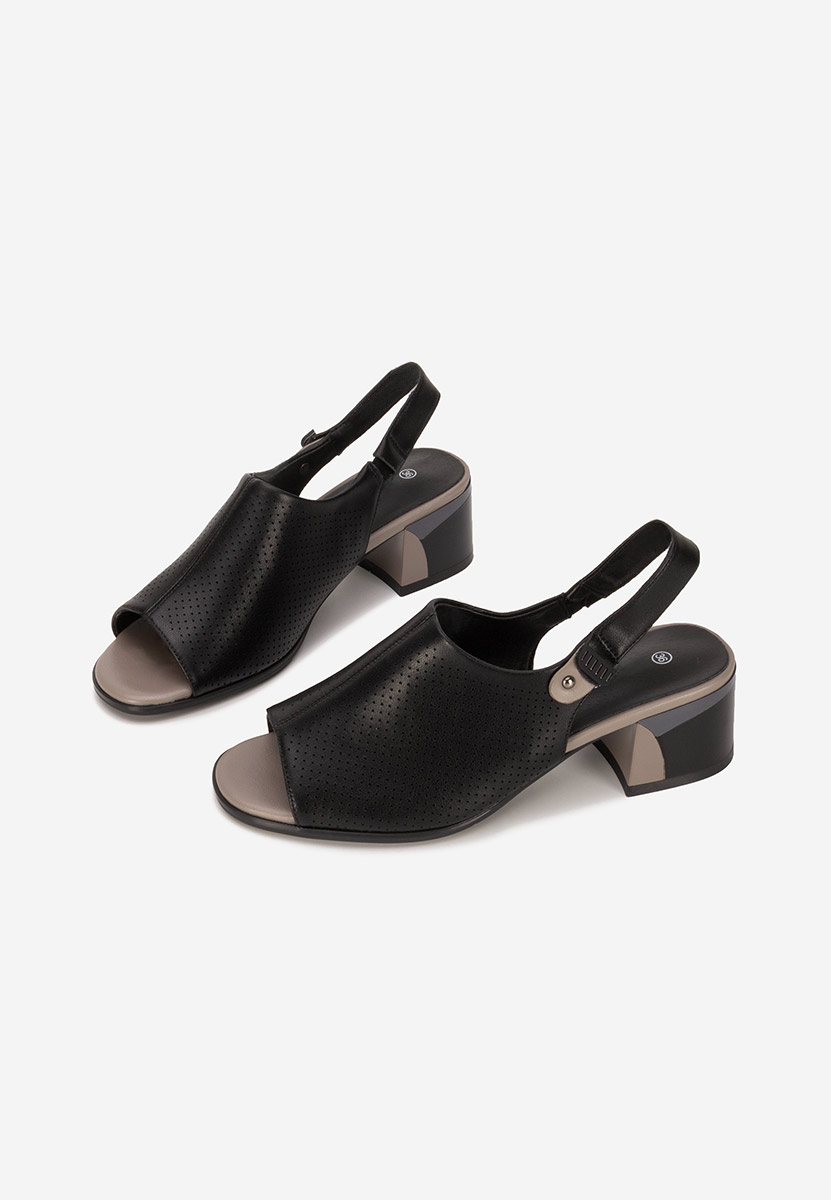 Sandale piele naturala Kalya negre