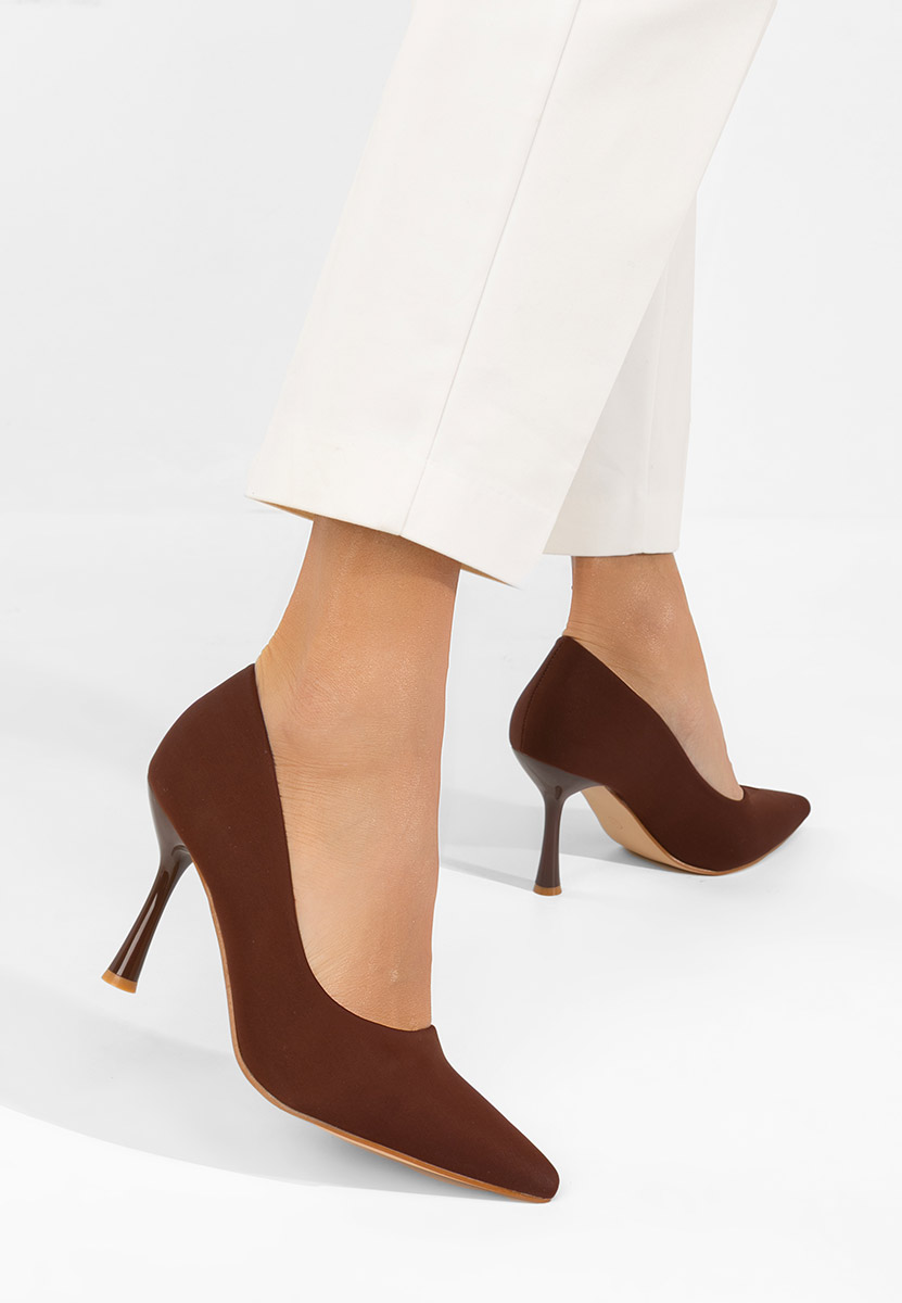 Pantofi cu toc stiletto Anuria maro
