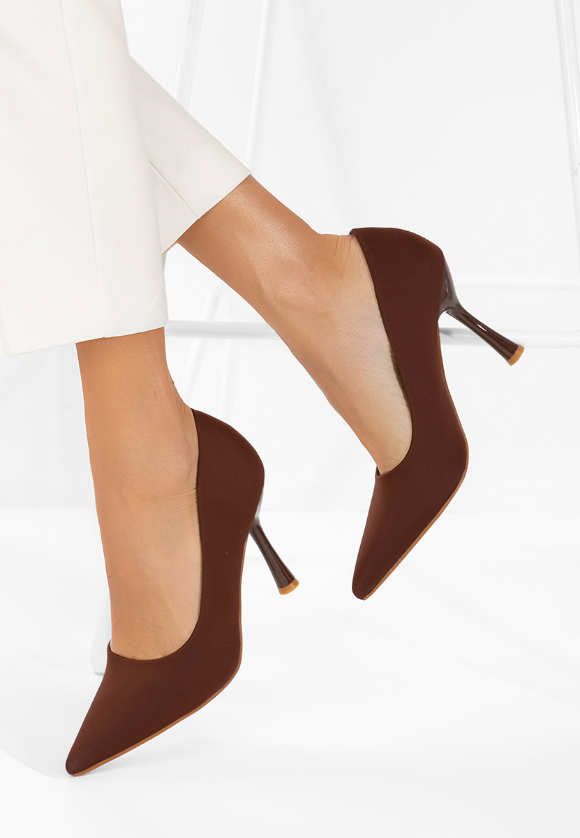 Pantofi cu toc stiletto Anuria maro