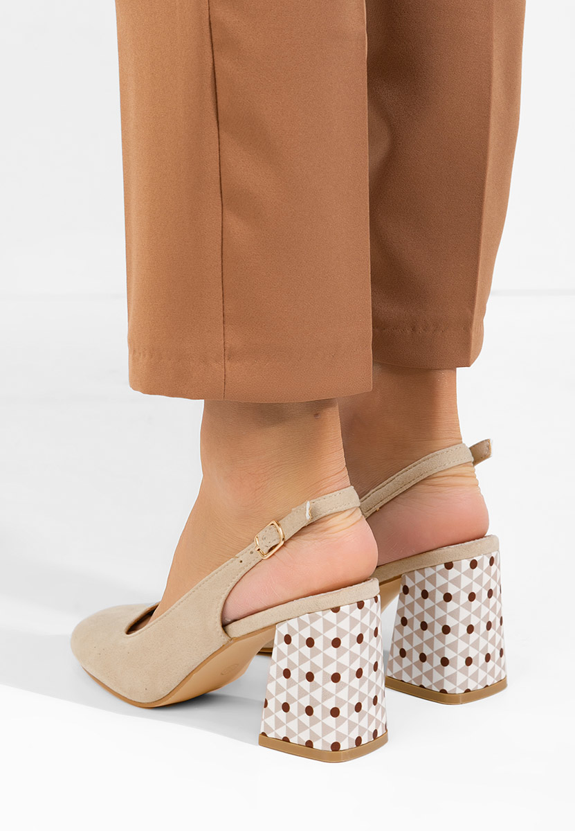 Pantofi slingback Tolida bej