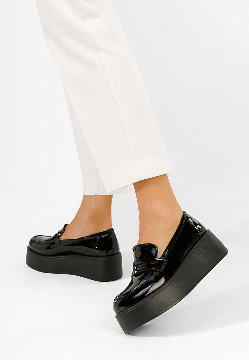 Mocasini cu platformă Minky V2 negri