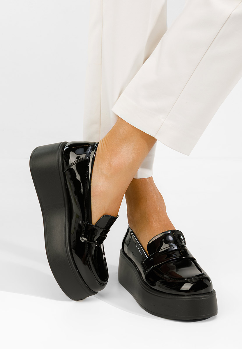 Mocasini cu platformă Minky V2 negri