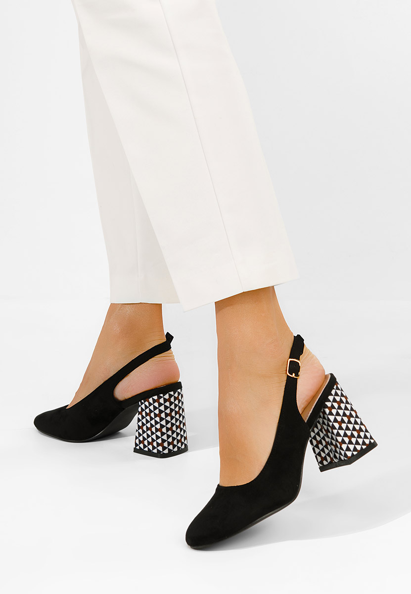 Pantofi slingback Tolida negri