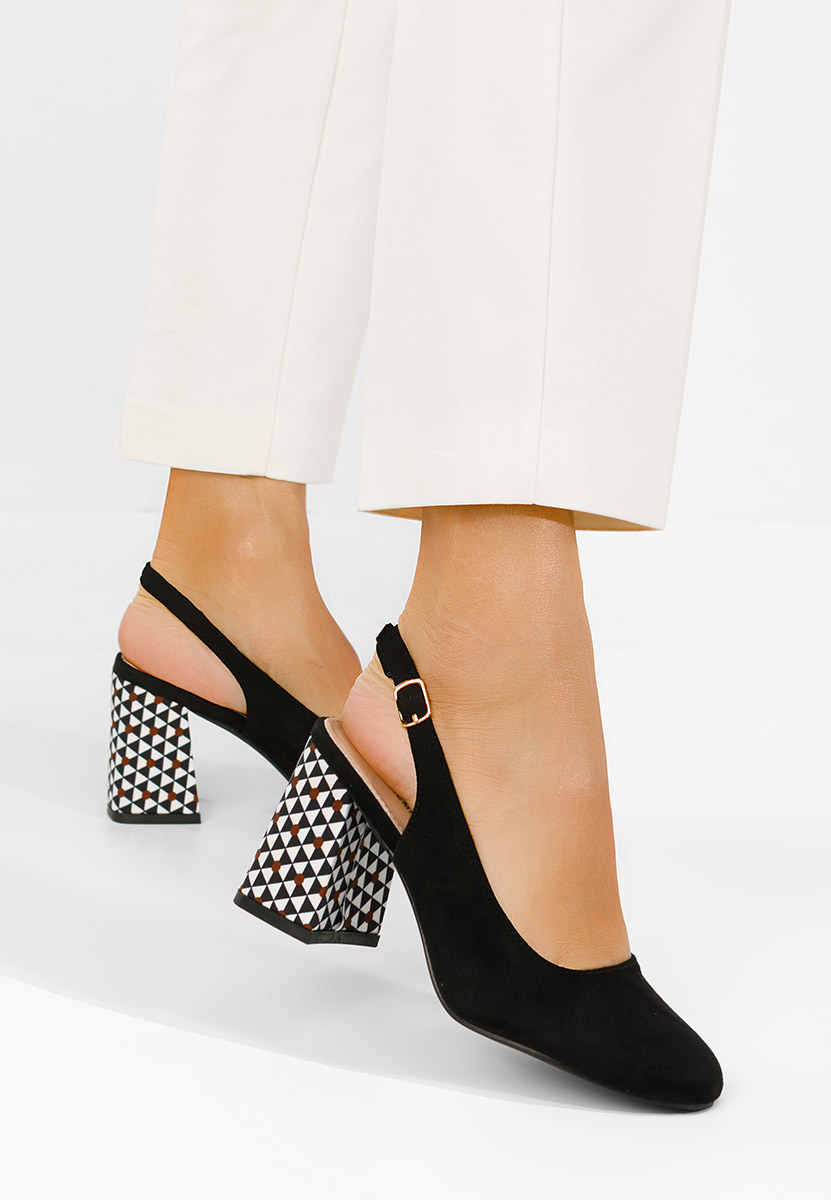 Pantofi slingback Tolida negri