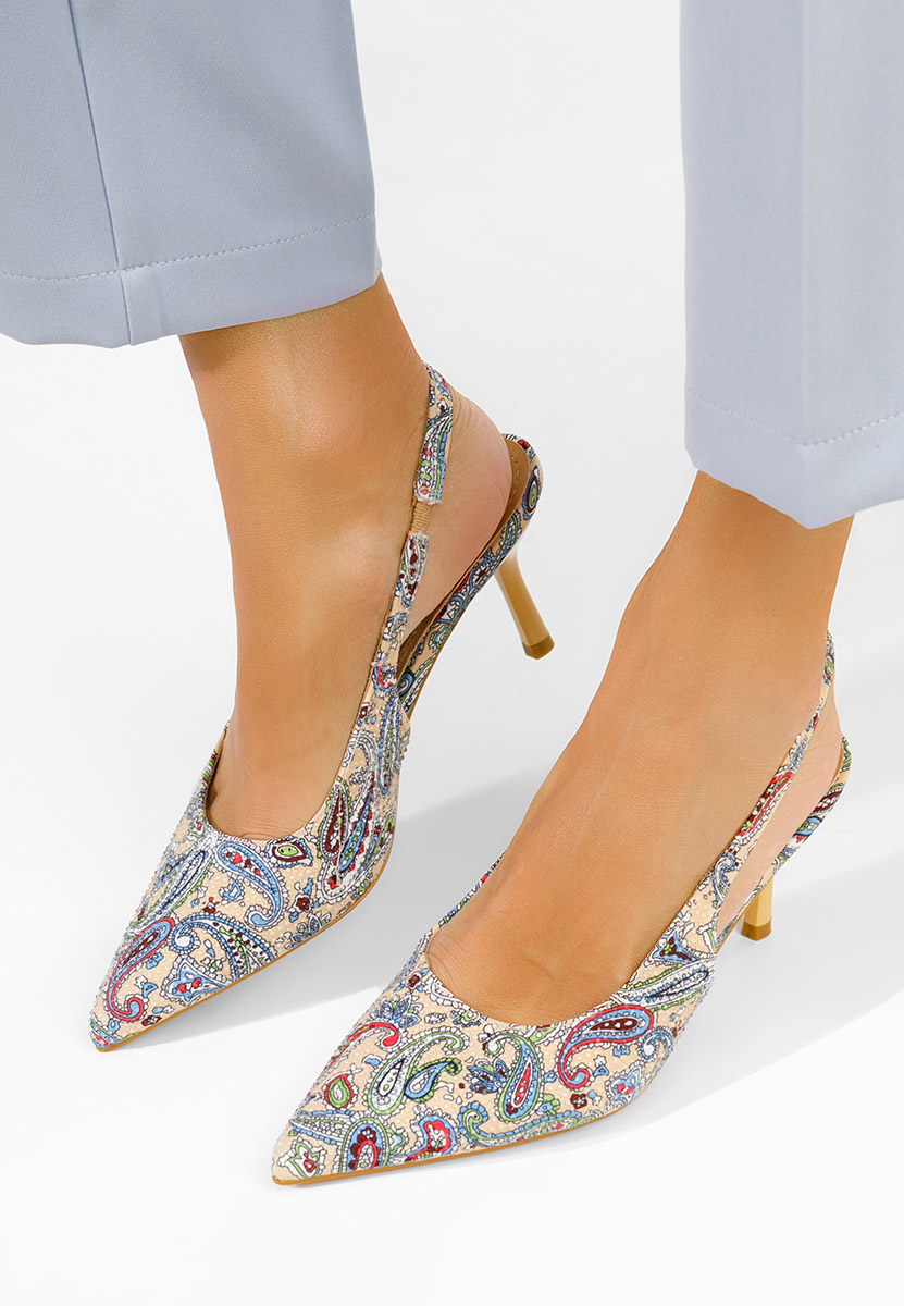 Pantofi slingback Ivorya bej