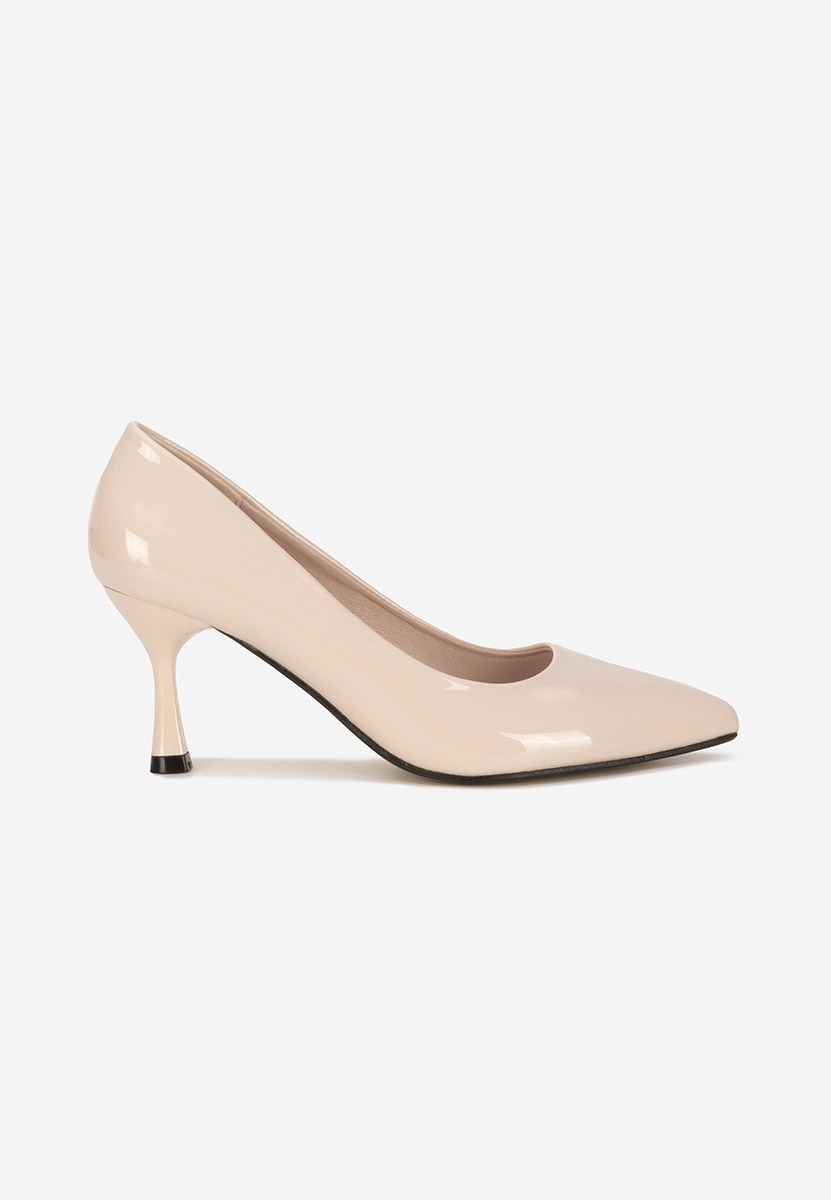 Pantofi cu toc Selianna crem