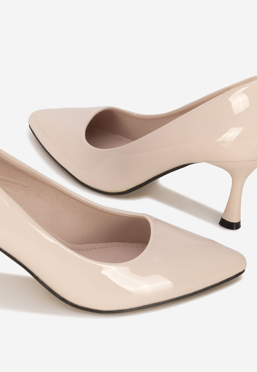 Pantofi cu toc Selianna crem