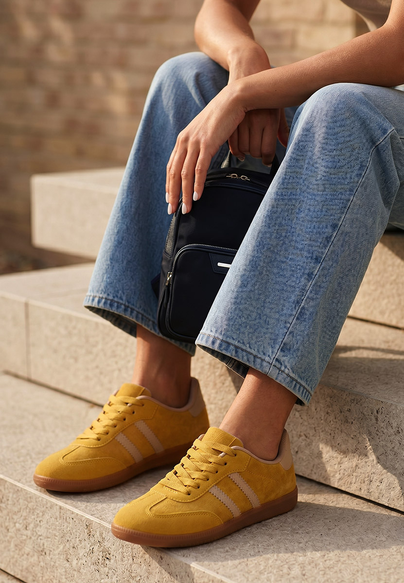 Sneakers dama Irenya galbeni