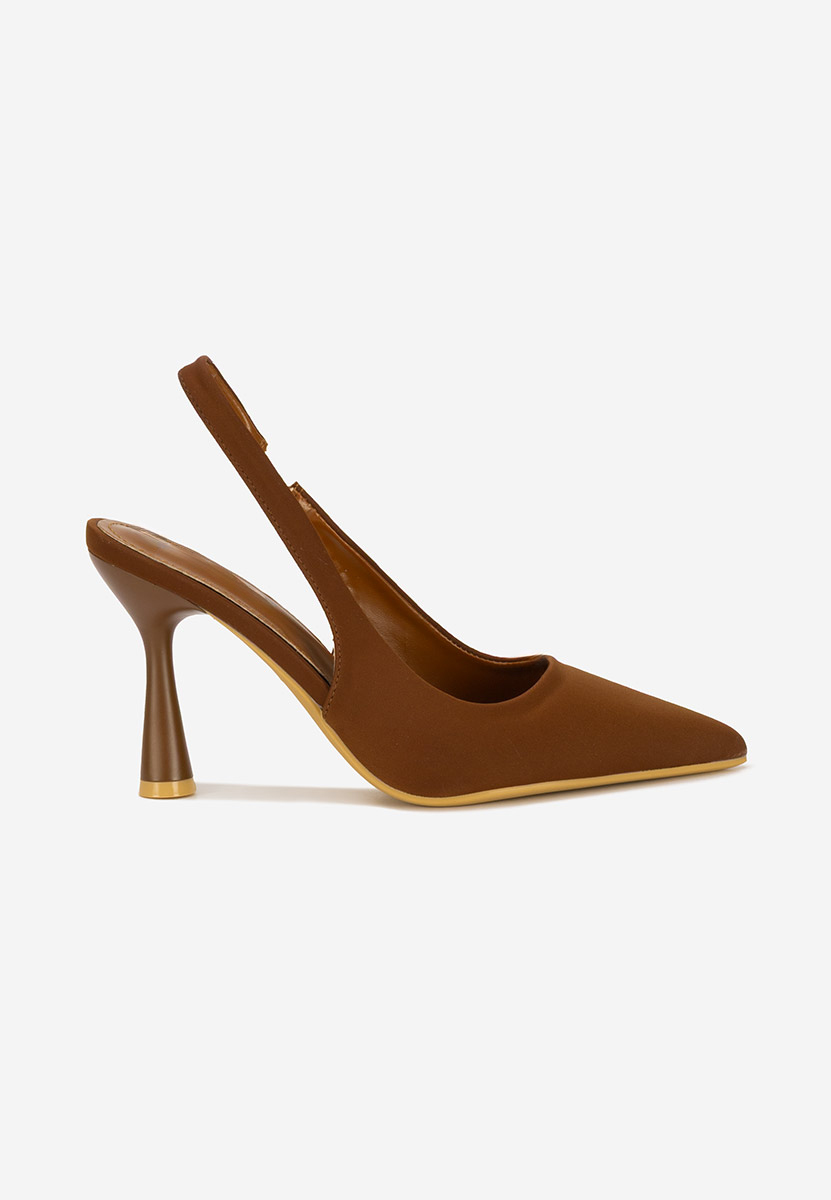 Slingback Anabela maro