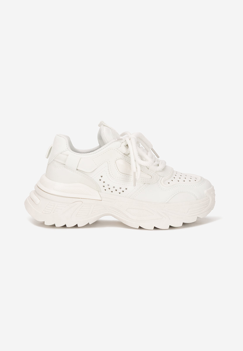 Sneakers cu platforma Dorathy albi