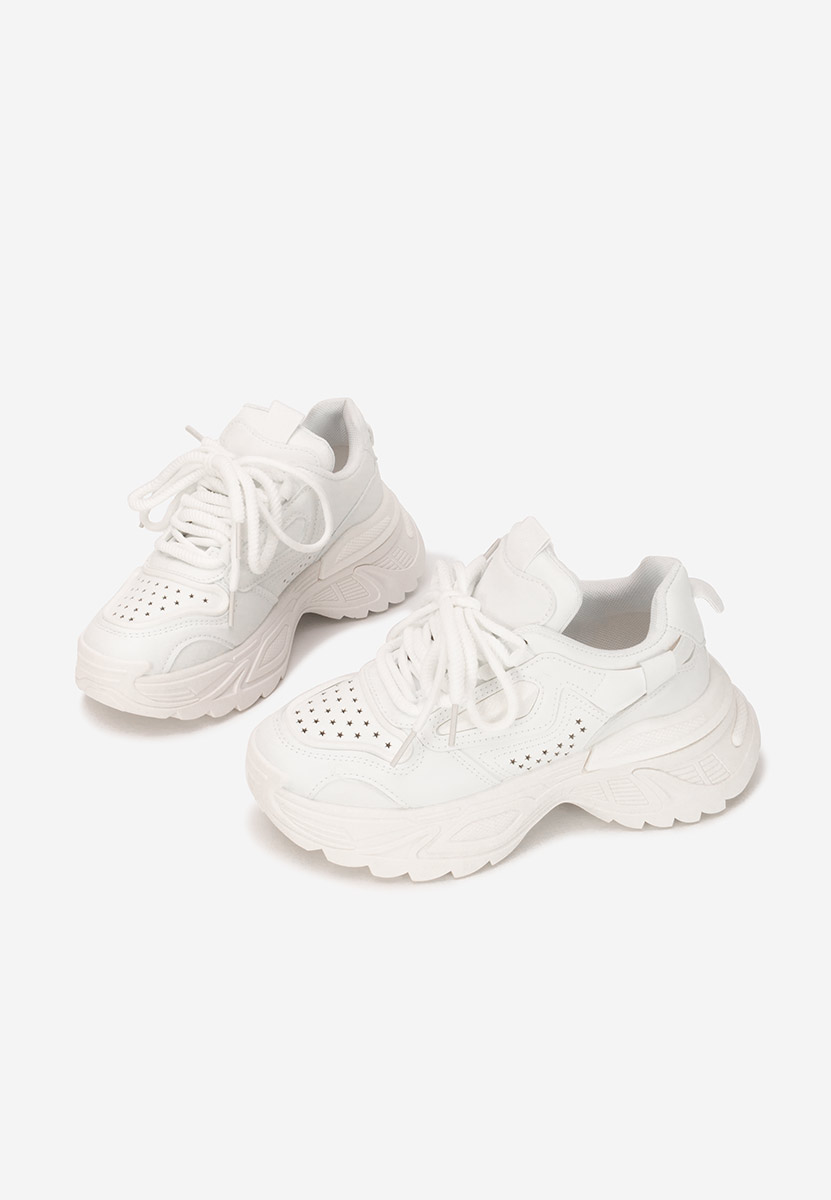 Sneakers cu platforma Dorathy albi