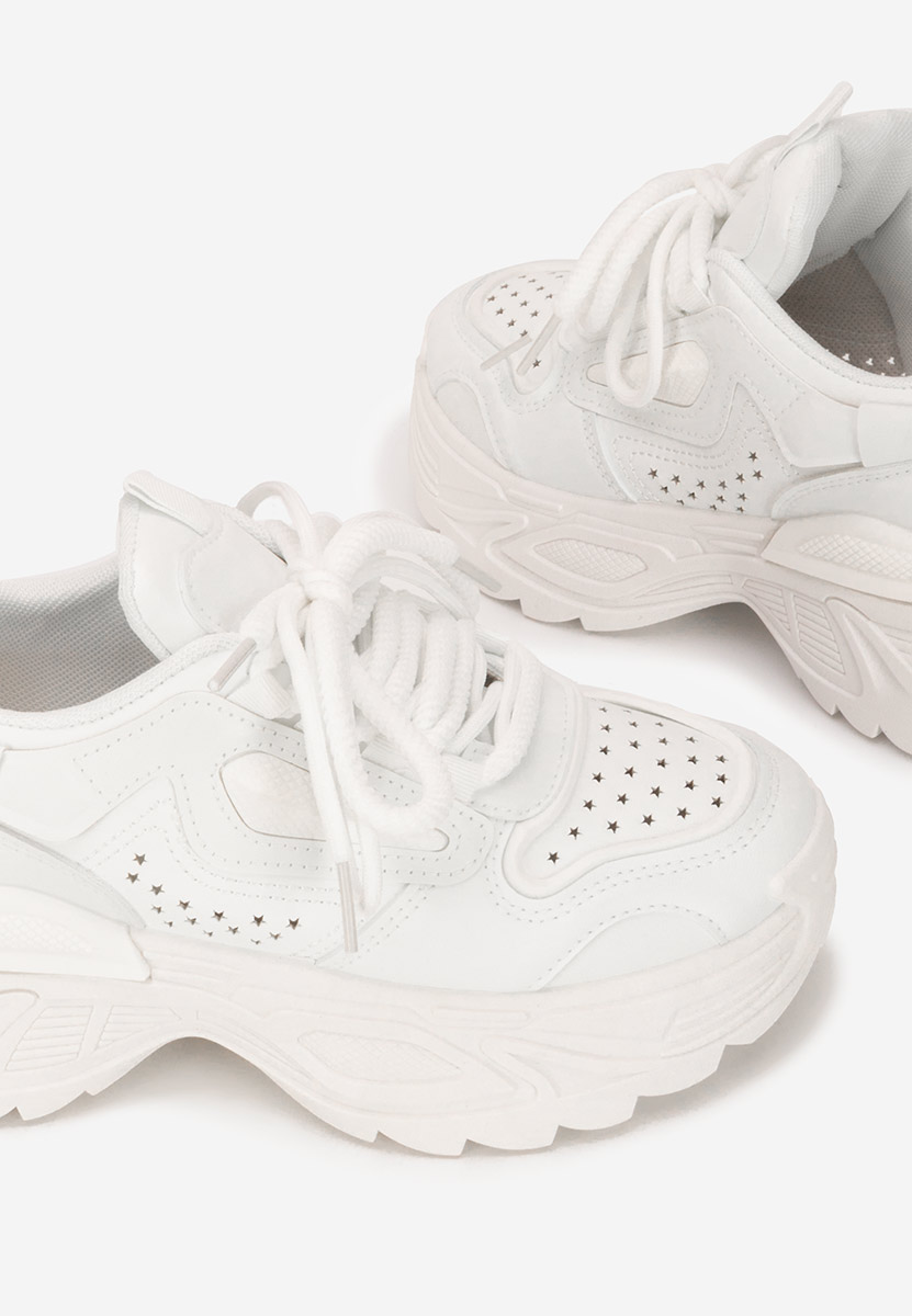 Sneakers cu platforma Dorathy albi
