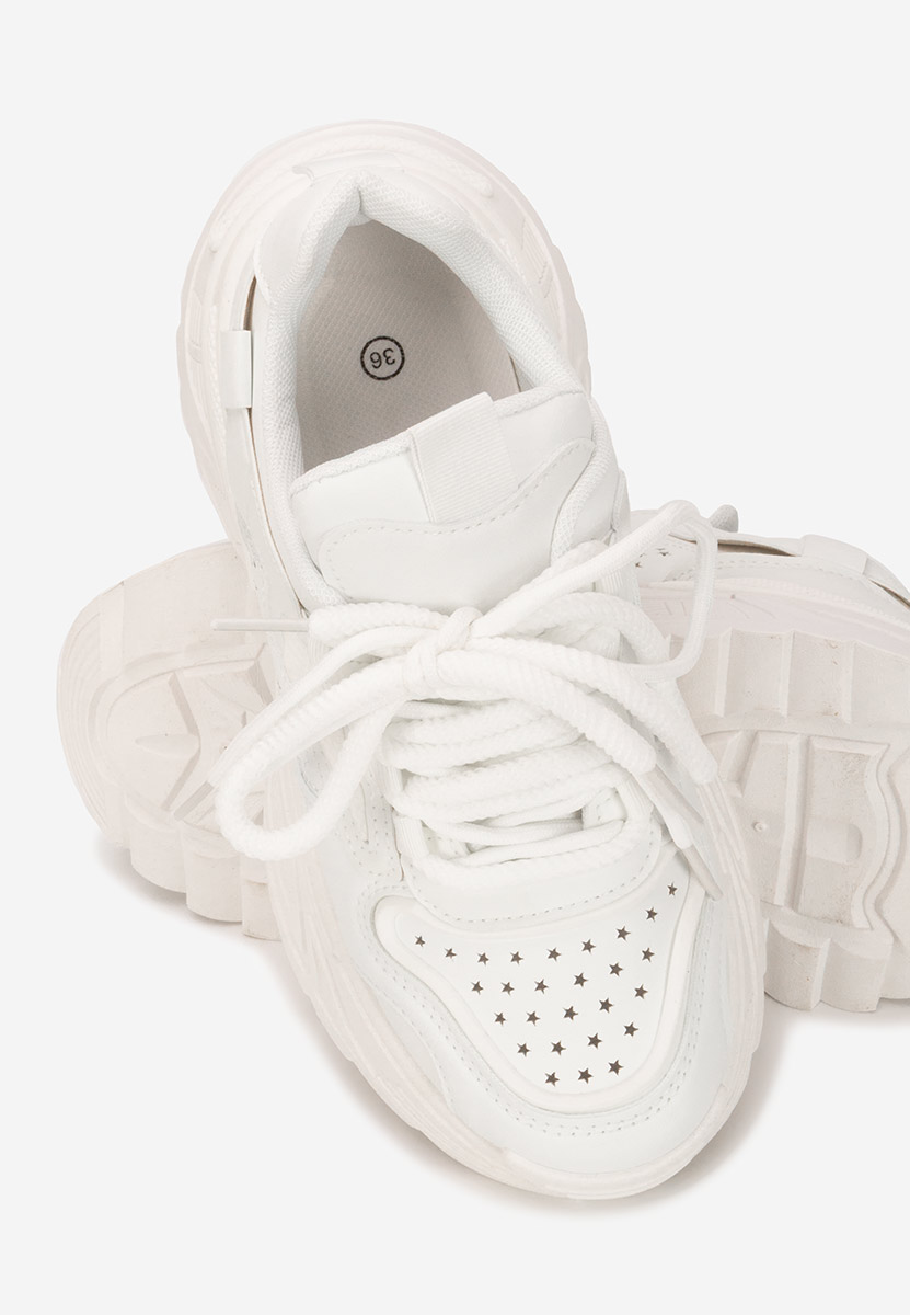 Sneakers cu platforma Dorathy albi