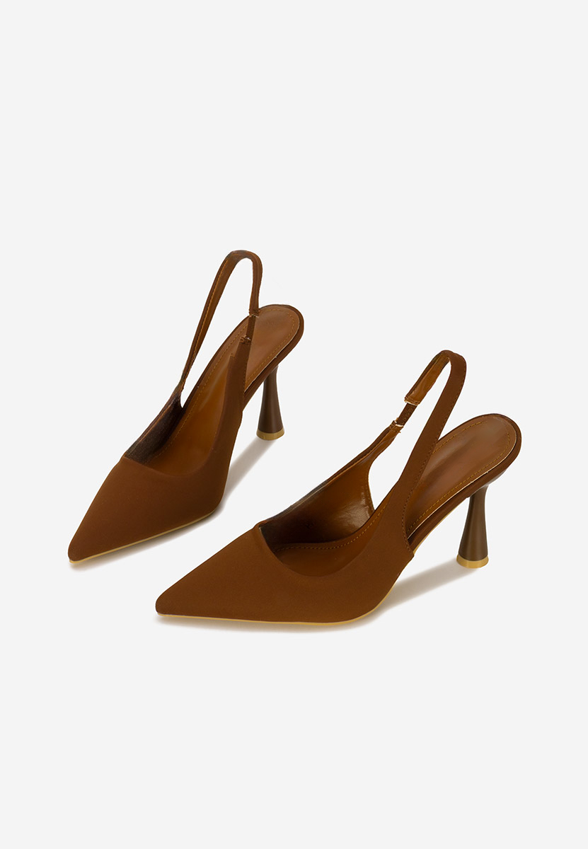 Slingback Anabela maro