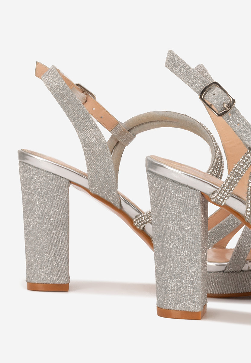 Sandale elegante Carlie argintii