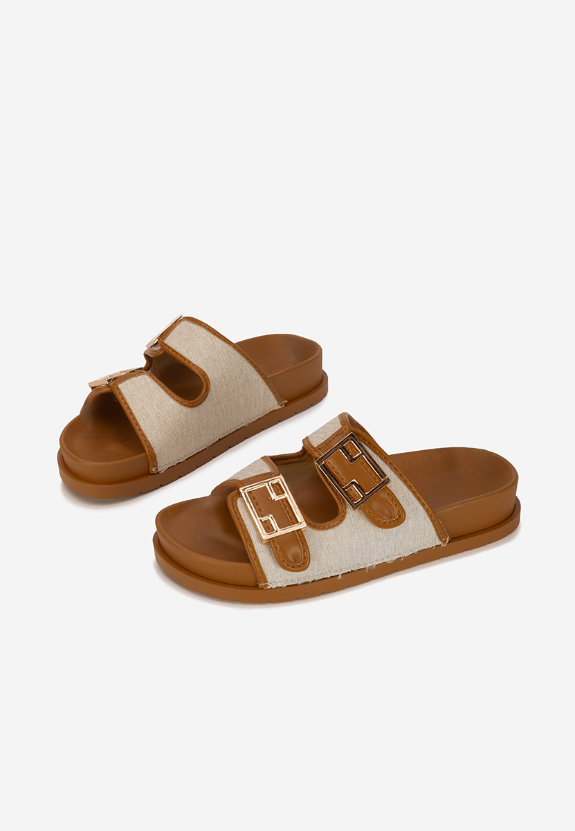 Papuci cu platformă Iazmina camel