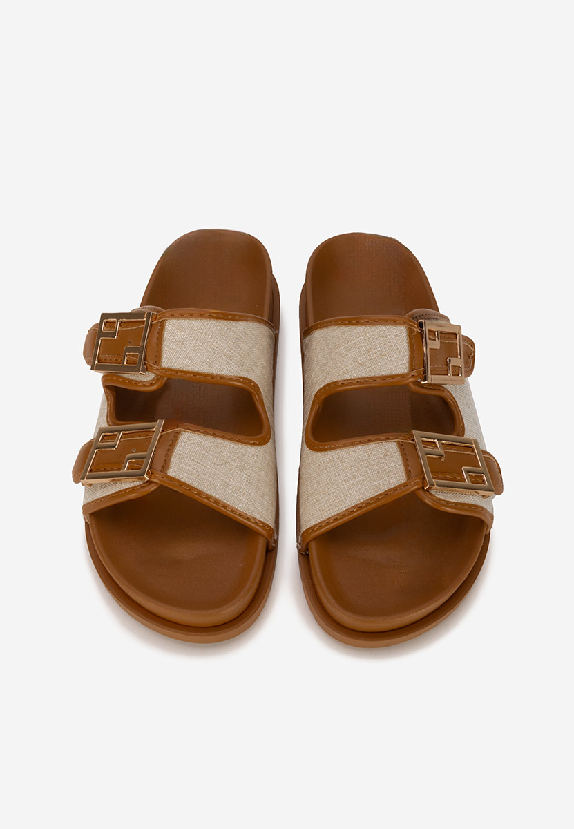 Papuci cu platformă Iazmina camel