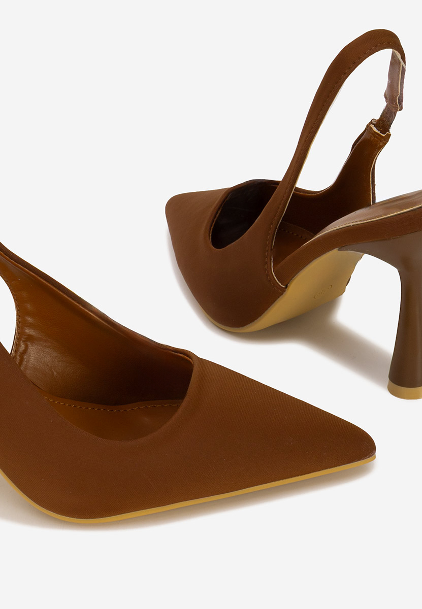 Slingback Anabela maro