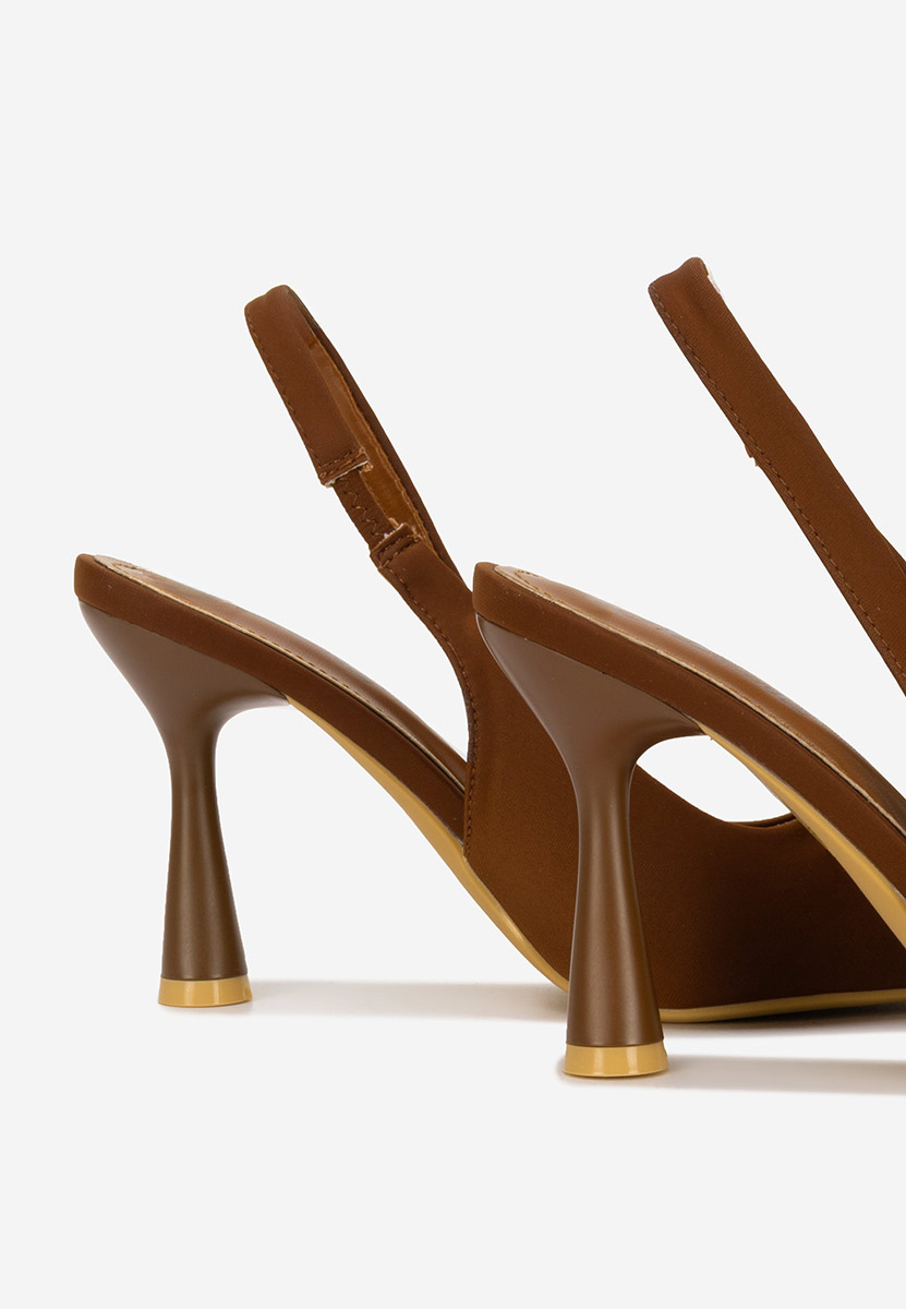 Slingback Anabela maro