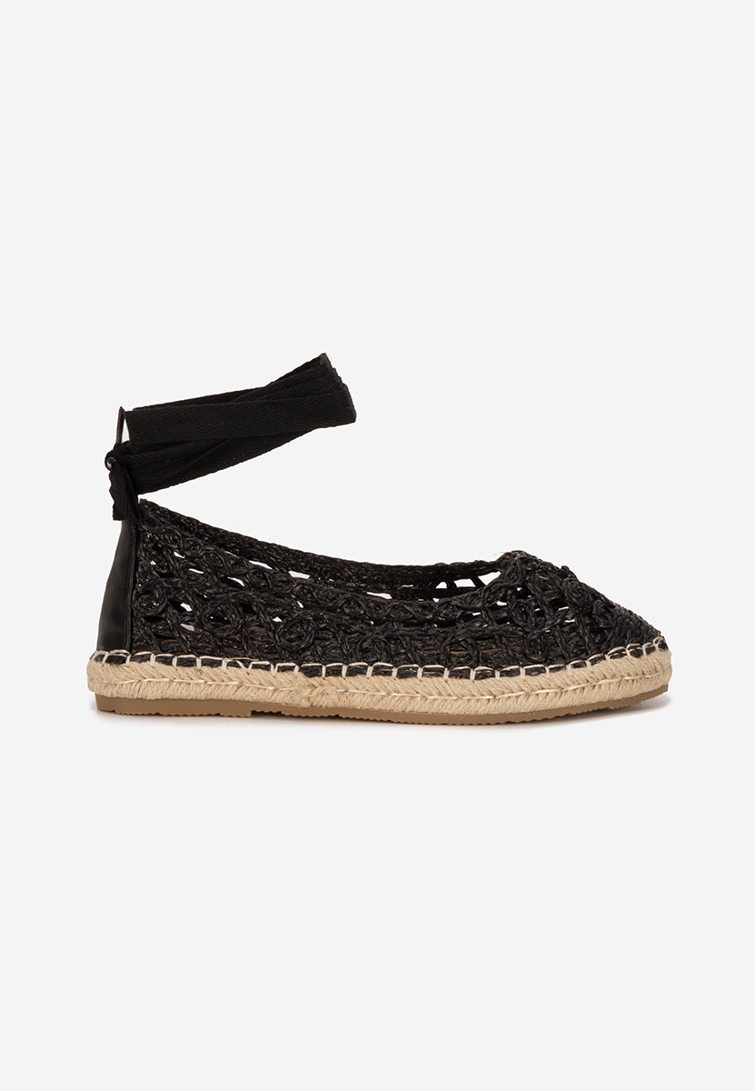 Espadrile cu snur Kaddeia negre