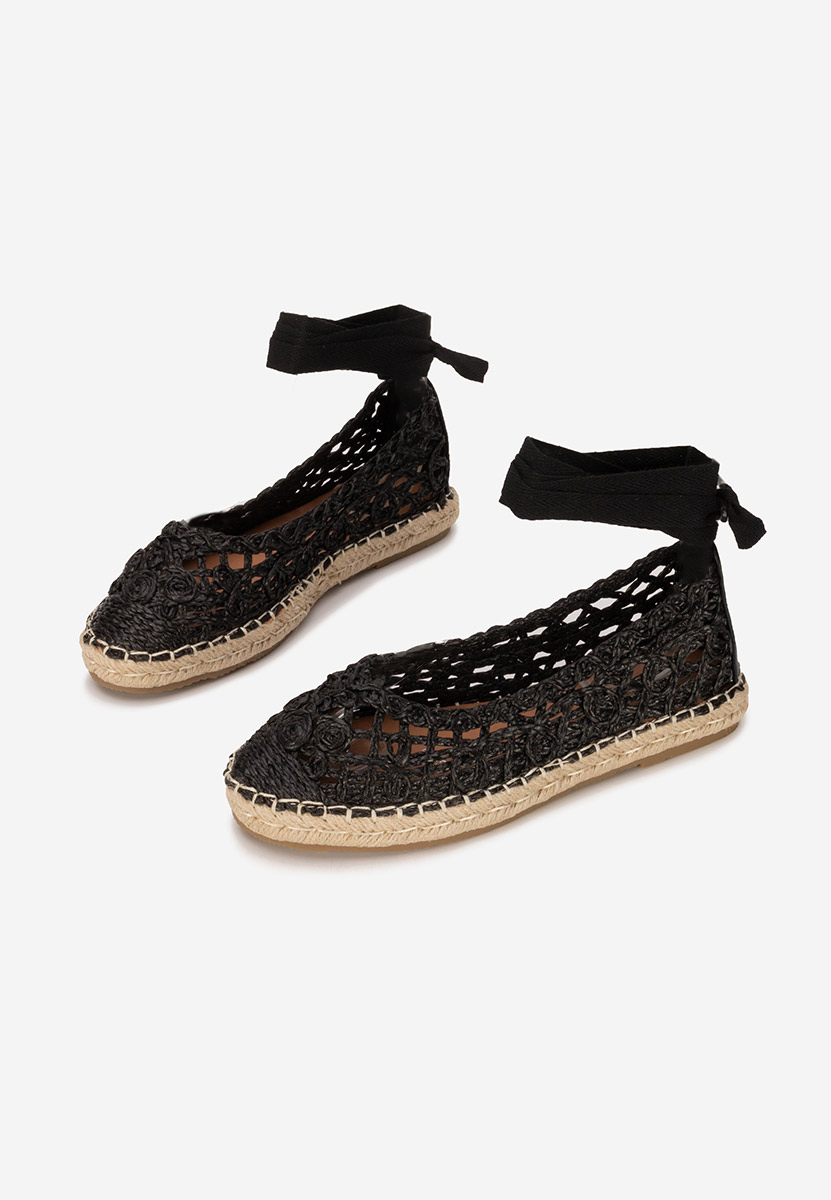 Espadrile cu snur Kaddeia negre