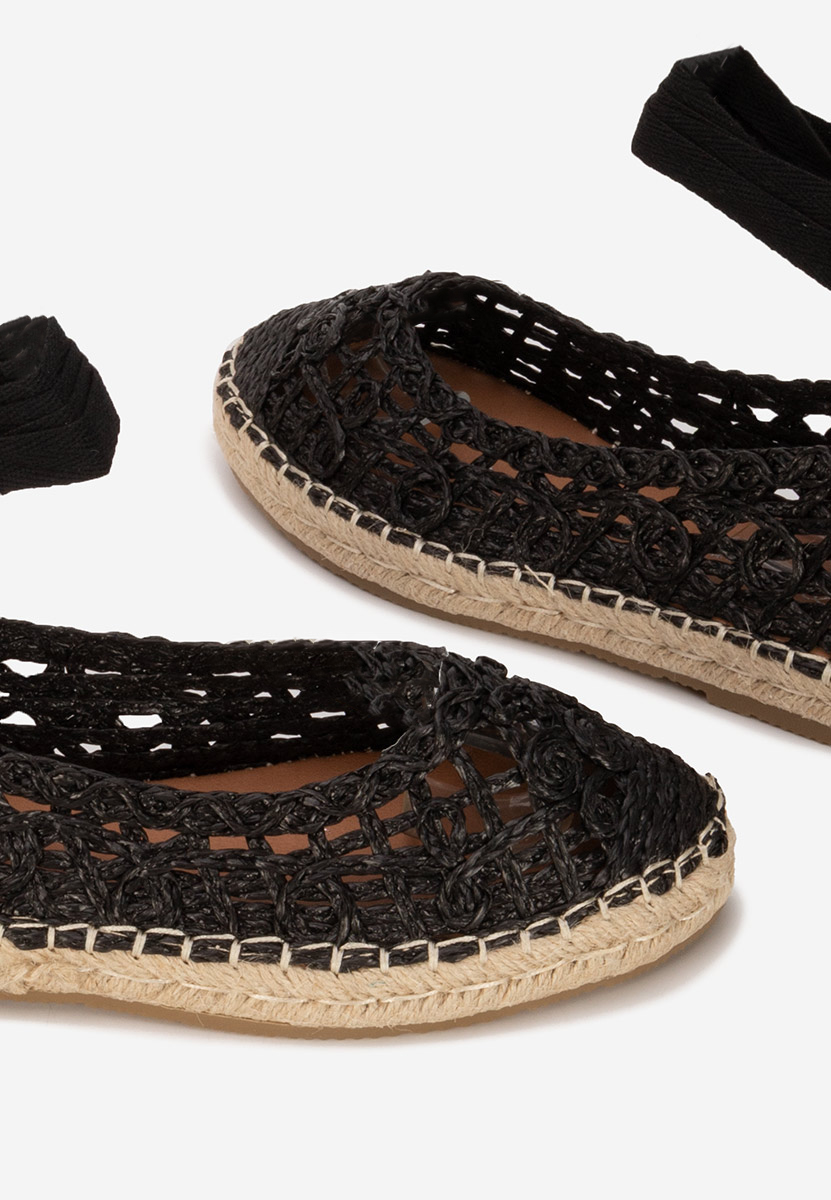 Espadrile cu snur Kaddeia negre